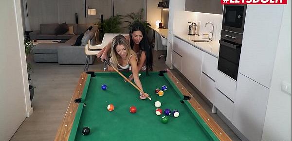  LETSDOEIT - Apolonia Lapiedra Rebecca Volpetti - Lesbian Pool Table Play With Two Hot Latinas